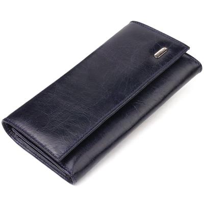 Женскон портмоне с монетницей из натуральной кожи CANPELLINI Wallet 21533 Синее