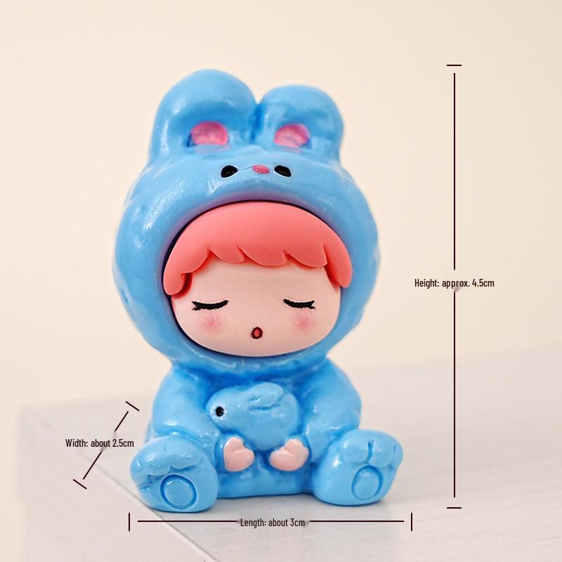 Милая полимерная кукла: Фигурка-сюрприз для украшения автомобиля и рабочего стола, брелок-шарм