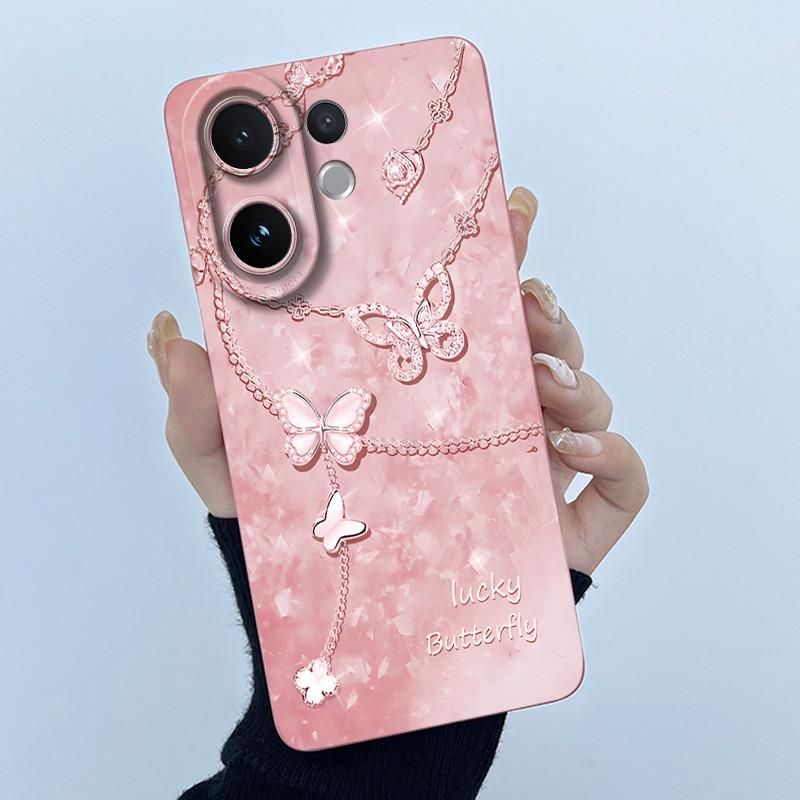 Чехол для телефона Vivo V60 V2511 Чехол Модный Простота Цветы Мягкий Жидкий Силикон Оболочка Для Vivo V 60 VivoV60 5G 2025 Fundas