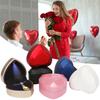 Ring Box Heart Shaped with LED Light Pocket-sized Portable Ring Case for Proposal Engagement Wedding