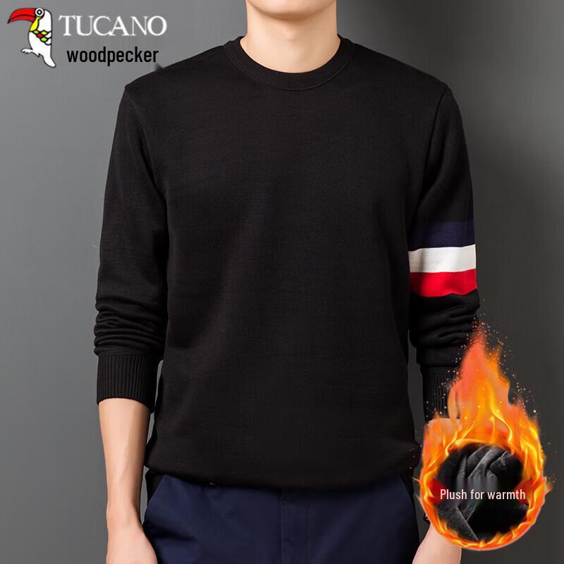 TUCANO Men's Plush Lined Colorblock Knit Sweater