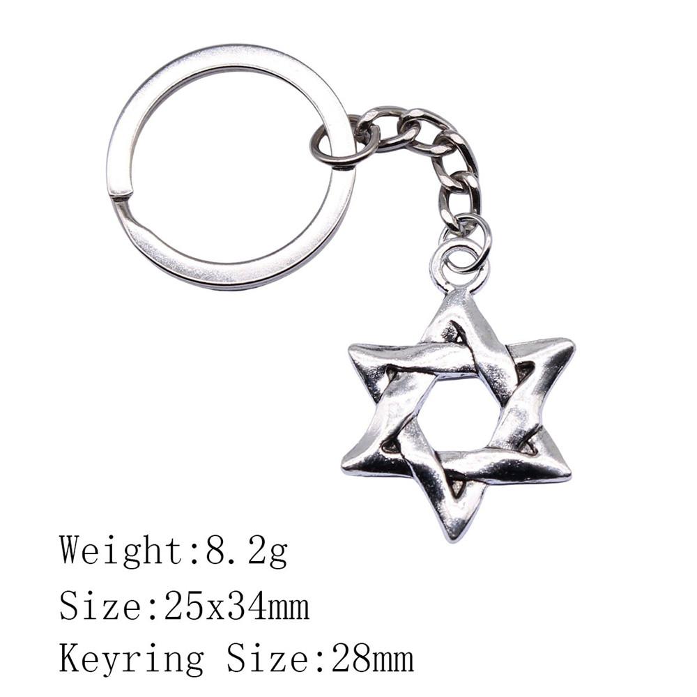 Back To School Personalized Keychains Celtic Hexagram Key Ring Audience Key Ring Material