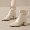 Сексуальные заостренные носки зимние ботильоны женские зимние удобные кожаные туфли женские 2025 тренд элегантные офисные туфли модные туфли Botas Mujer