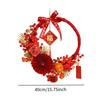 Red Berries Wreath Artificial Garland Hanging Ornament for Chinese New Year Home Window Decoration