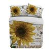 Sunflower Bee Butterfly Wood Board Duvet Cover With Pillow Case Custom 3pcs Bedding Set Quilt Cover Double Bed Home Textile