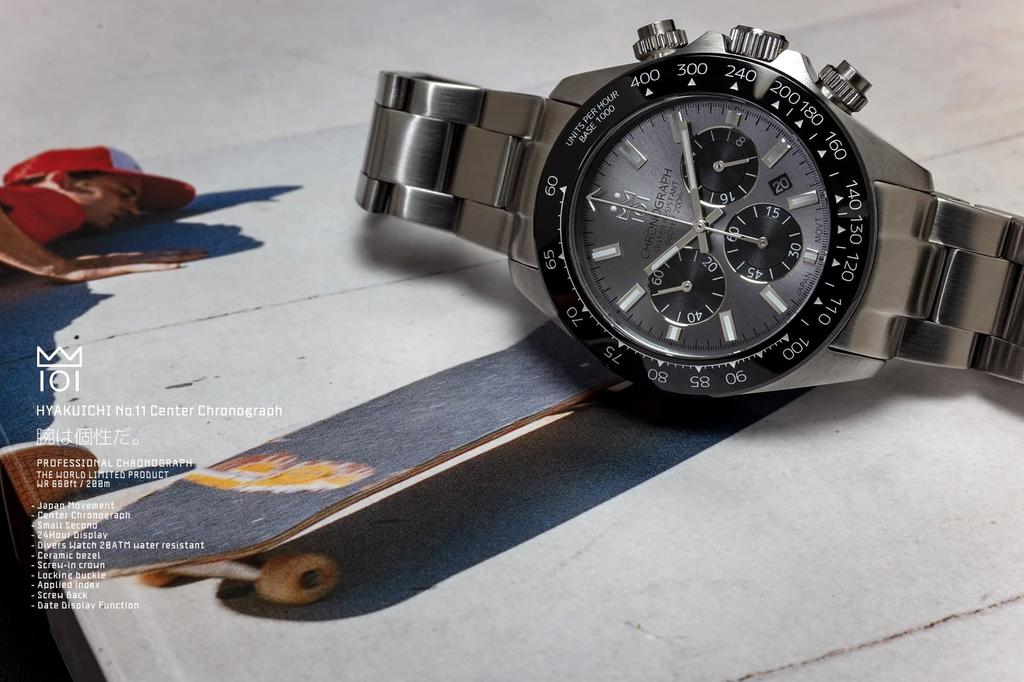 [HYAKUICHI 101] No.11 Hyakuichi Diver's Chronograph Date Ceramic Bezel SGY