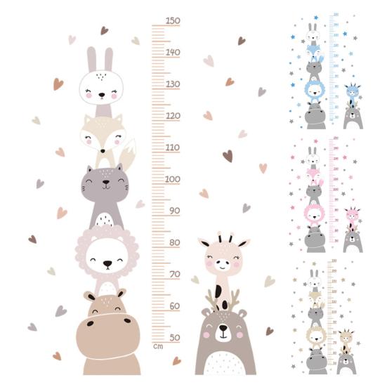 Легко наклеиваемая съемная наклейка-ростомер для детской комнаты