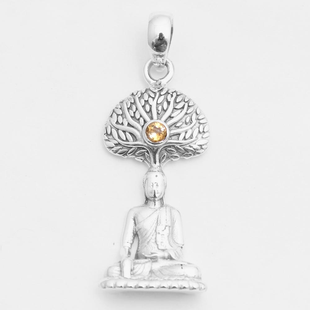 Синий топаз, перидот, аметист, сердолик, гранат, цитрин, подвеска Будды, стерлинговое серебро 925 пробы, очаровательные ювелирные изделия