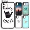 Krajews Surfer Surf Hang Loose Shaka Phone Case Cover For iPhone 17 Air 16 15 14 plus 11 12 13 pro max coque Fundas