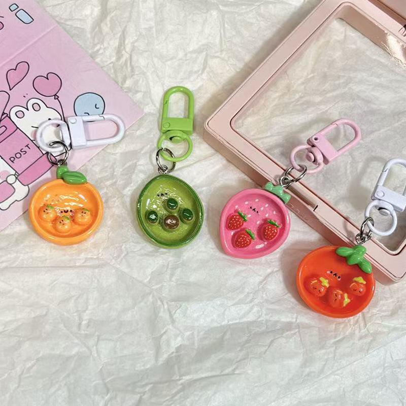 1Pcs/5Pcs Cute Fruit Keychain Wallet Strong And Durable Decoration Women Keychain Hanging On Backpack Keychain Gifts