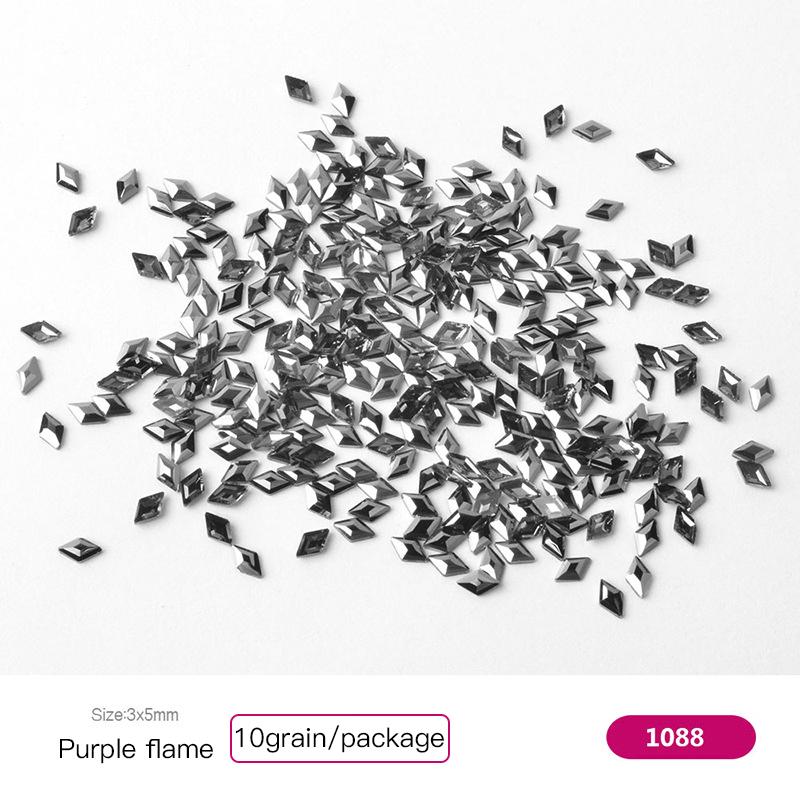 Стразы для дизайна ногтей, 10 шт./упак., плоская форма, каплевидный конский глаз, прямоугольное пламя, 3D украшение для ногтей