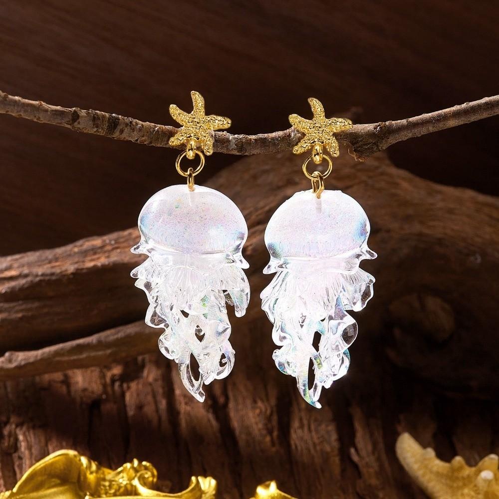Personality Jellyfish Dangle Earrings Creative Summer Jewelry Daily Wear