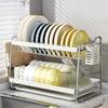Kitchen Bowl Tray Drain Rack, Household Tabletop Storage Rack, Multifunctional 2 Layer Dish Storage Box, Chopsticks Storage Box