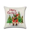 Новая Рождественская наволочка Лось Снеговик Лен Диванная подушка Товары для дома