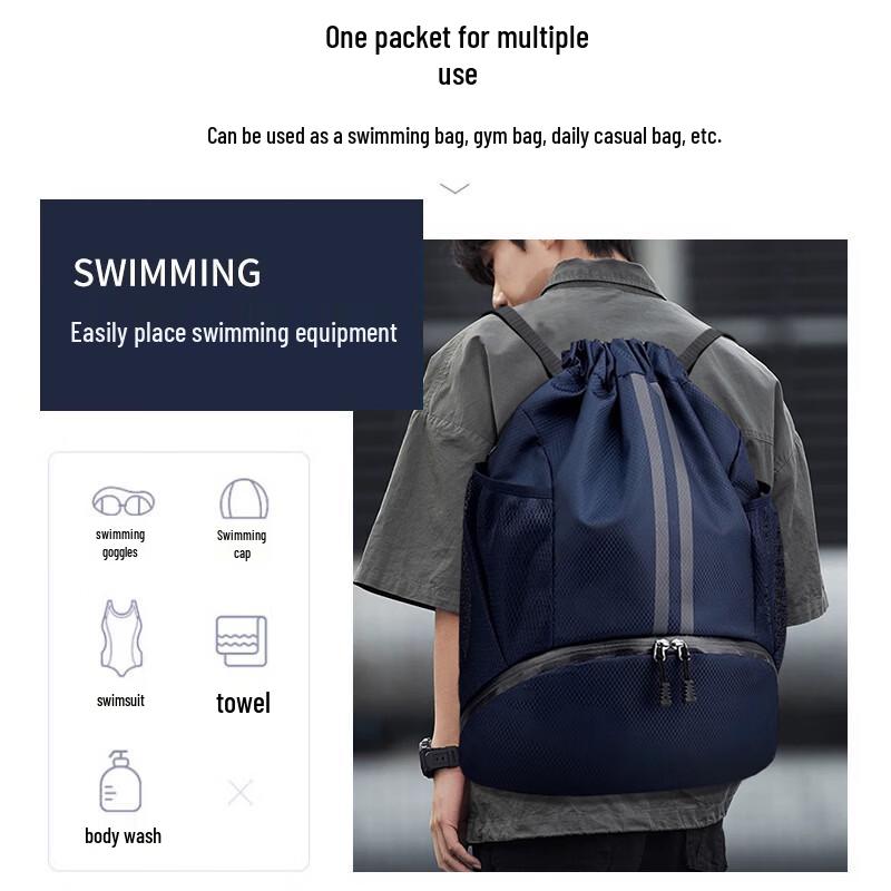 Туристический спортивный рюкзак Victoria с разделением на сухое/влажное