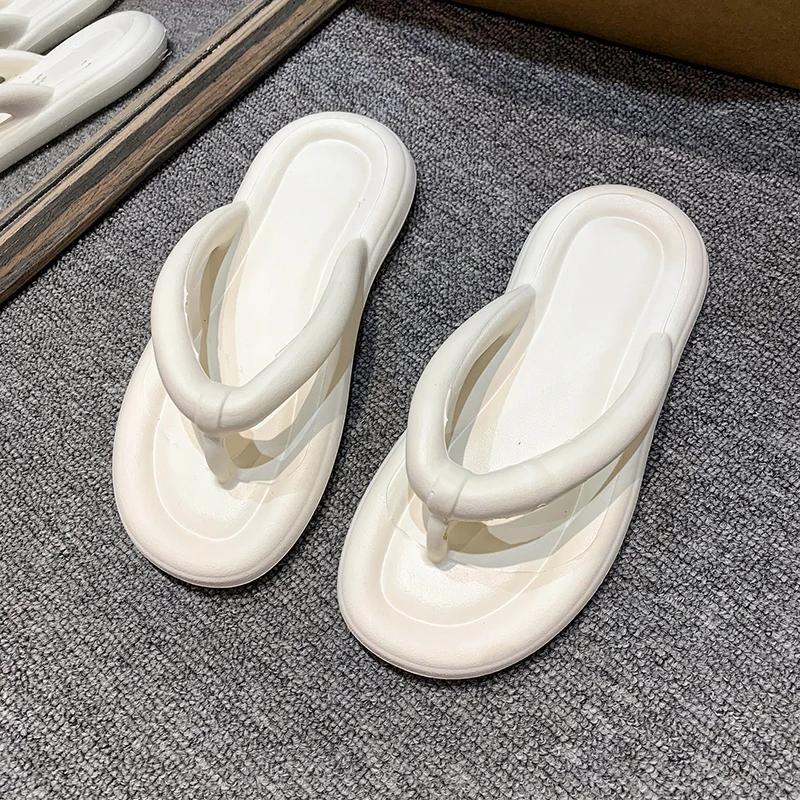 Новые летние шлепанцы ярких цветов, женские милые пляжные тапочки на мягкой подошве, модные сандалии, домашняя нескользящая обувь для ванной комнаты, шлепанцы