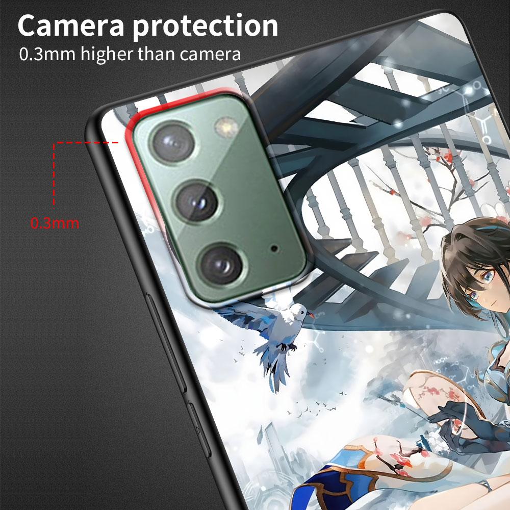 Чехол Ruan Mei Honkai Star Rail для Samsung Galaxy Note 10 Plus 20 Ultra 9 8 TPU Phone Cover Note 10 Lite Black Soft Shell Funda