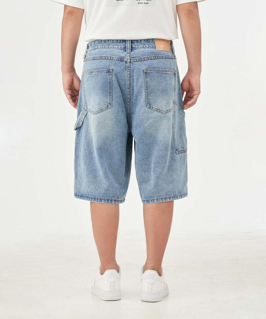 PLAC [Mergo X Plack] K03 Bermuda Washed Shorts Light Blue