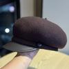 Новая Высококачественная Восьмиугольная Шерстяная Шляпа для Женщин на Осень и Зиму Шерстяной Берет Ретро Универсальная Шляпа Газетчика