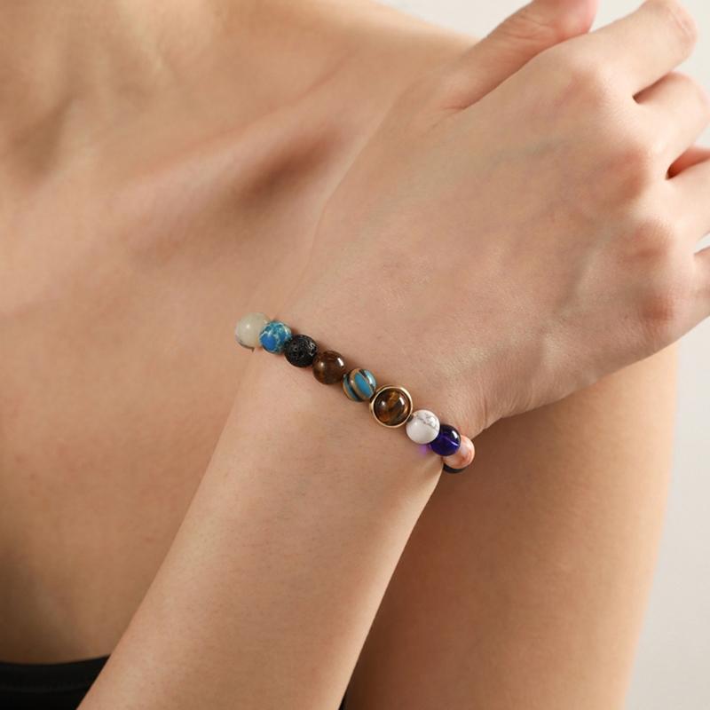 Винтажные стили Звездная галактика Браслет Регулируемый Прочный Камень Символ Ювелирное украшение Аксессуар Портативный для мужчин и женщин