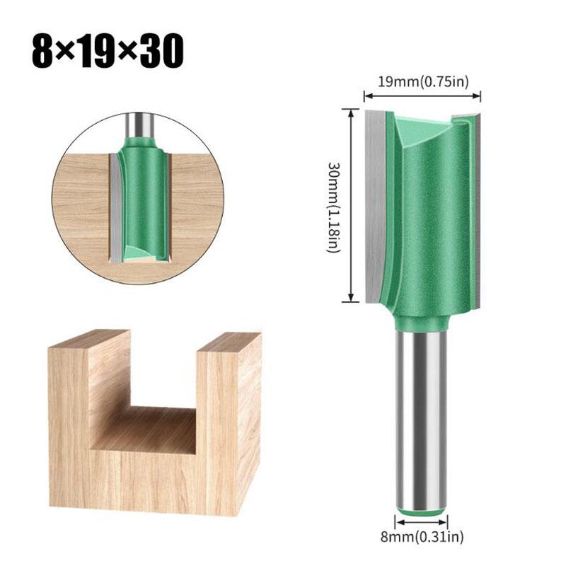Фреза для деревообработки с хвостовиком 8 мм, прямой двухлезвийный нож, нож для резьбы по дереву, отрезной нож, долбежный инструмент для деревообработки
