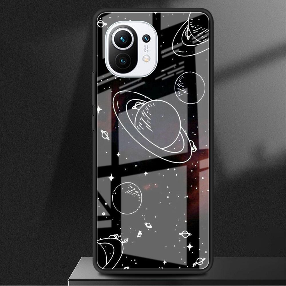 Стеклянный чехол для Xiaomi Poco X3 NFC 11 Lite 11T F3 M3 для Redmi Note 11 10 9 8 Pro 10S 9S 9S 9A 9C, чехол для телефона космонавт, космический корабль