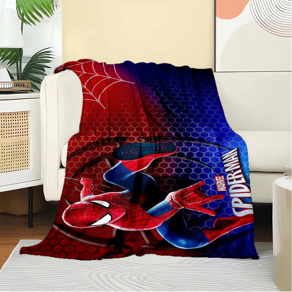 1pc Flannel Spiderman Cartoon Pattern Bed Blanket, Sofa Blanket, Home Decor, Room Decor, Birthday Gift, Christmas Giftc057