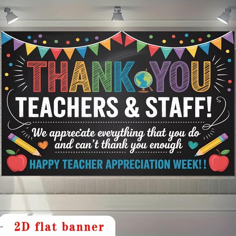1pc, 2D flat, backdrop for thanking teachers and staff, suitable for graduation decorations, classroom decorations, wsj