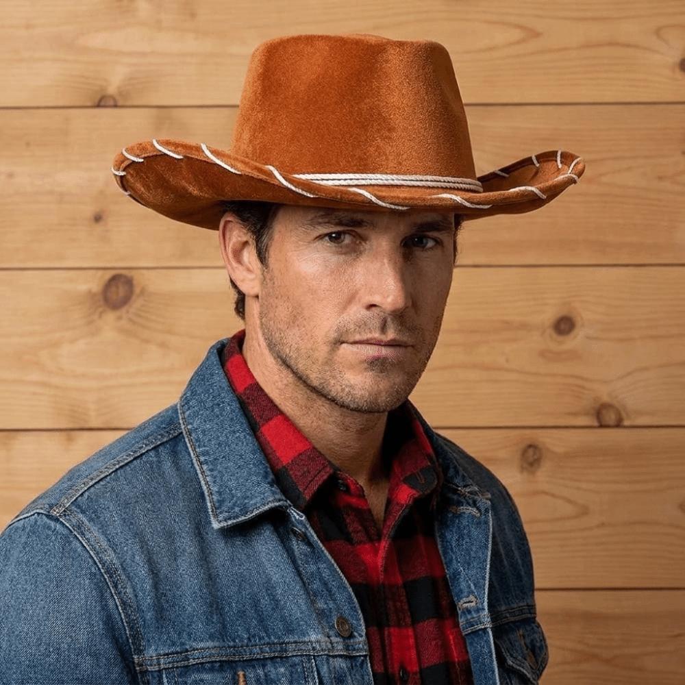 Solid Color Jazz Hat Felt Cowgirl Hat Retro Western Cowboy Hat  Costume Accessories