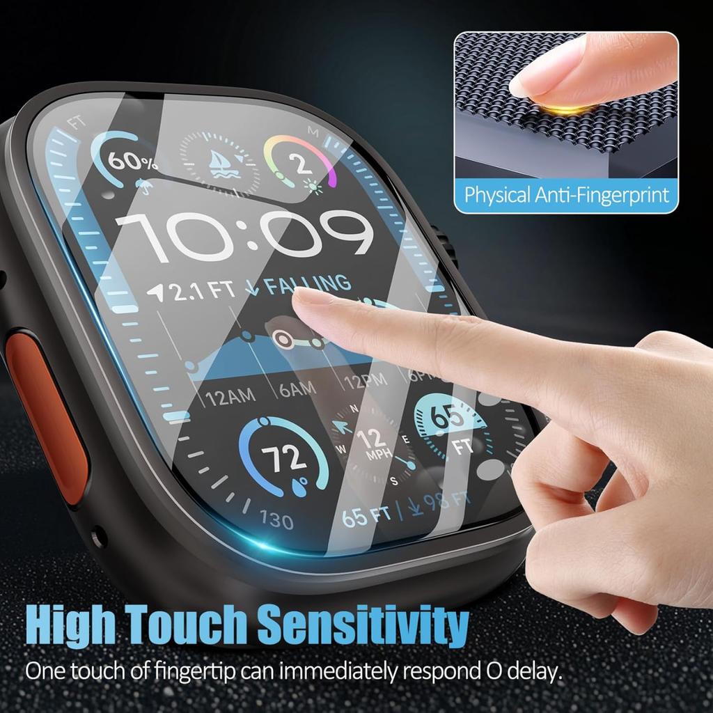 Tempered Glass For Apple Watch Ultra 49mm Screen Protector Waterproof Auto-alignment Installation Full Film iWatch Ultra3/Ultra2