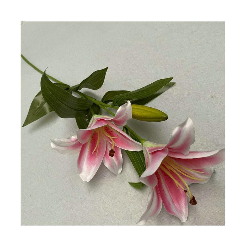 Реалистичные 3D Тканевые Лилии Искусственные Цветы Для Домашнего Декора Свадебное Центральное Украшение Цветочная Композиция