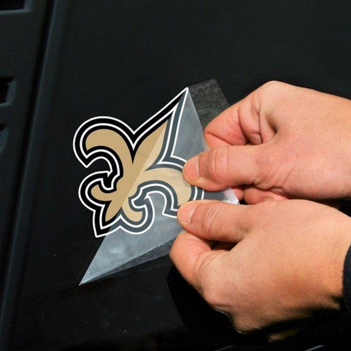 Autocollant - WINCRAFT - New Orleans Saints - 10x10 cm - Noir - Pour intérieur et extérieur
