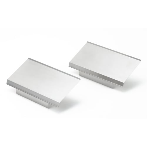 Yoshikawa Gas Stove Exhaust Vent Cover, Oil Splash Guard, 32cm Wide, 17.5cm Deep, Set of 2, Stackable, Silver, Made In Japan, Induction Cooktop Grill