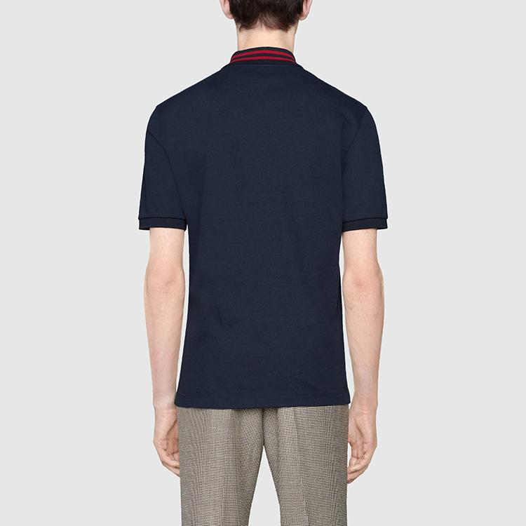 GUCCI Polo Shirt Men's Marine Blue 574085-XJBAA-4437