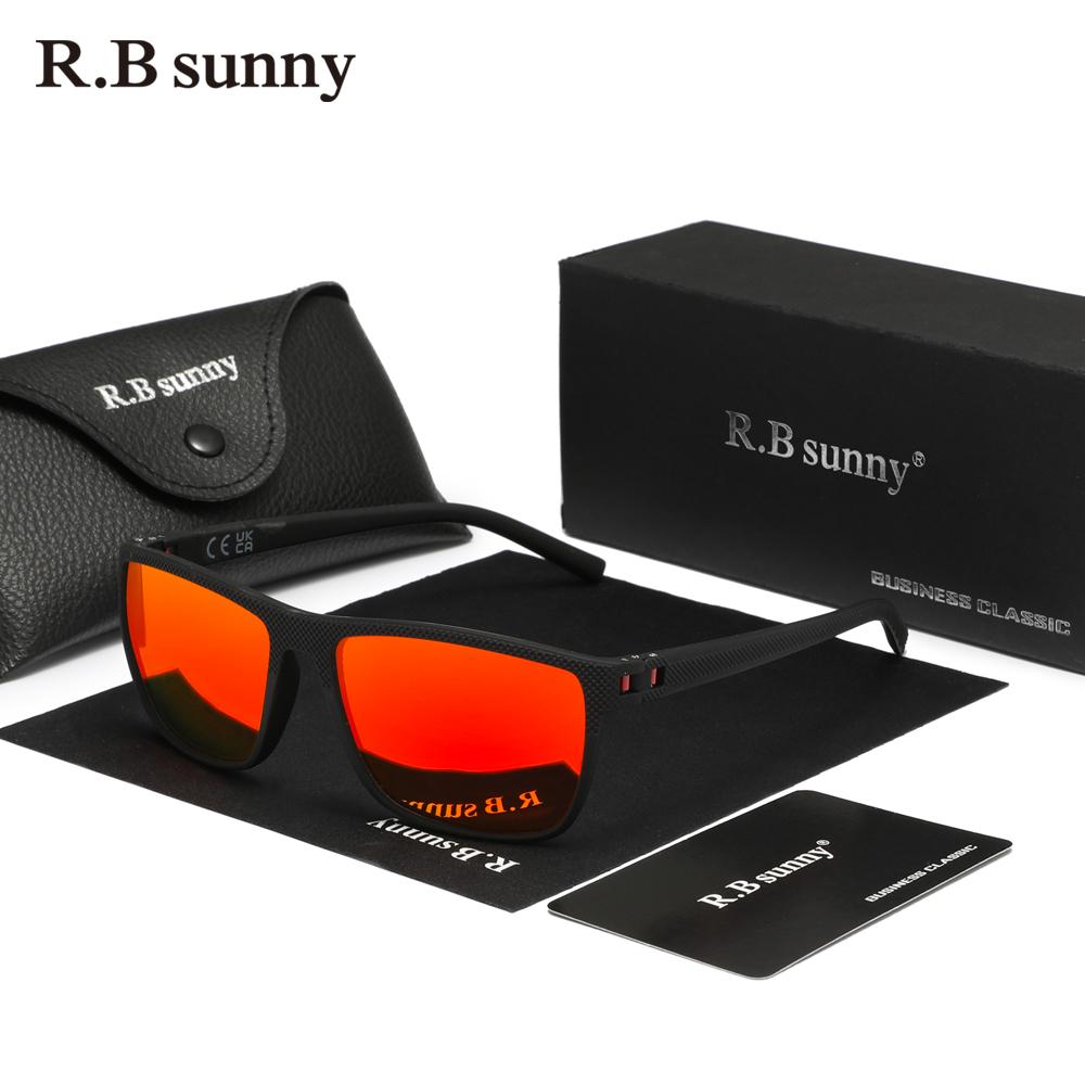 RBsunny Высококачественные мужские солнцезащитные очки Противоскользящие поляризованные UV400 Зеркальные линзы Очки Женские Защитные Модные Очки для Вождения