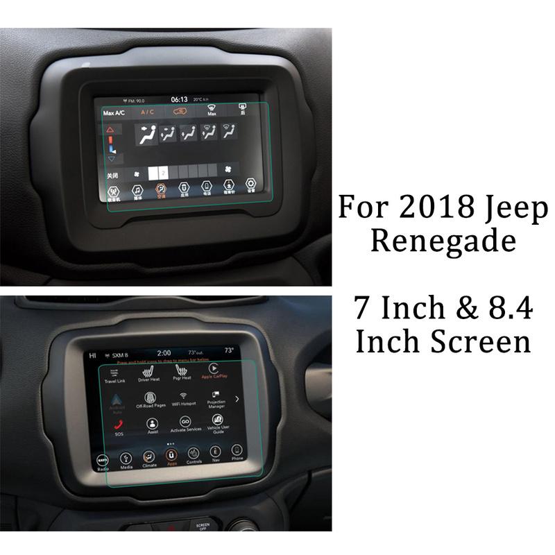 For Jeep Renegade 2018 Accessories Navigation Screen Protector Tempered Film 7 Inch 8.4 Inch Car Media Touch Display Protector