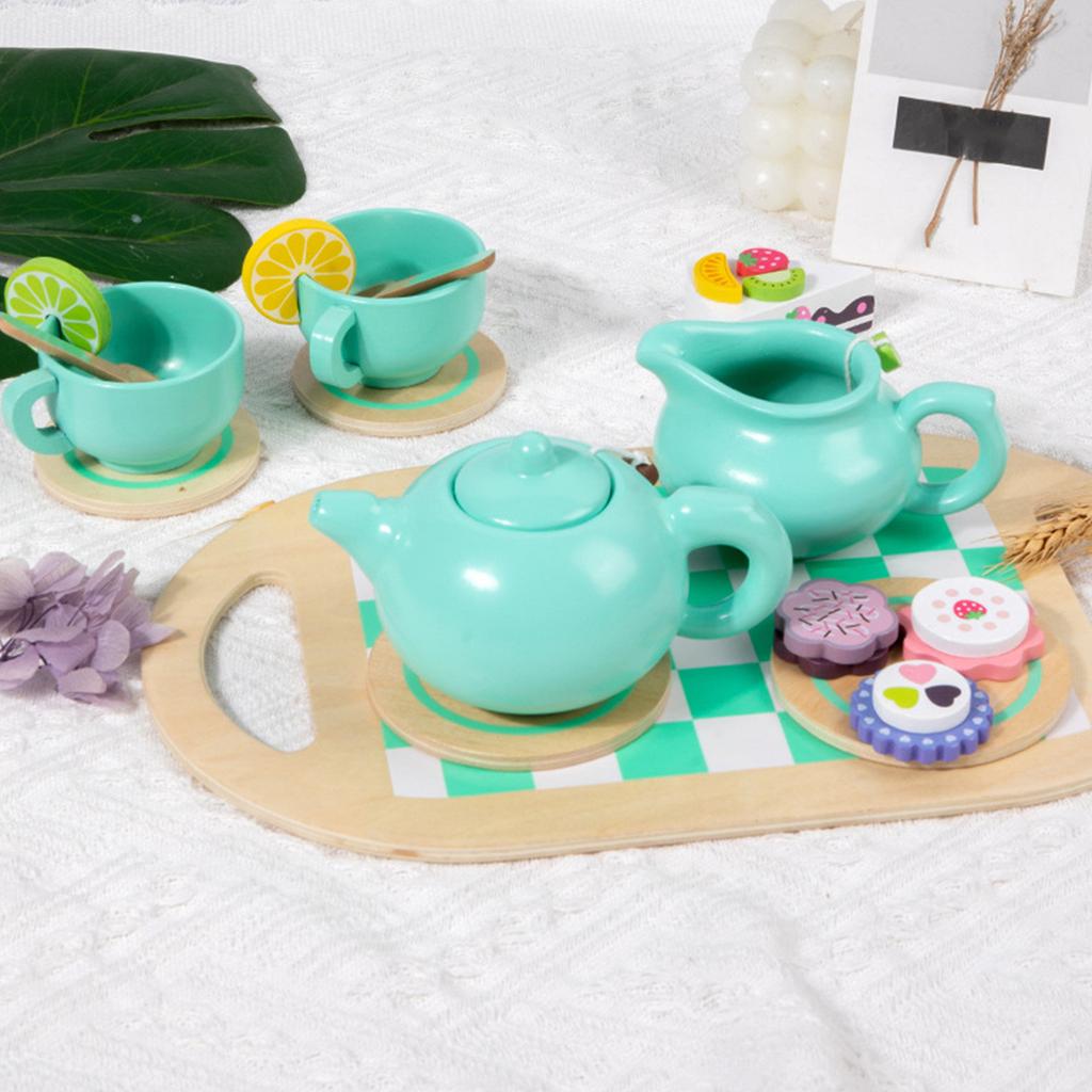 Wooden Children's Simulated Home, Desserts, Cakes , Tea Pots, Cups, Tea Sets, Kitchen Toys