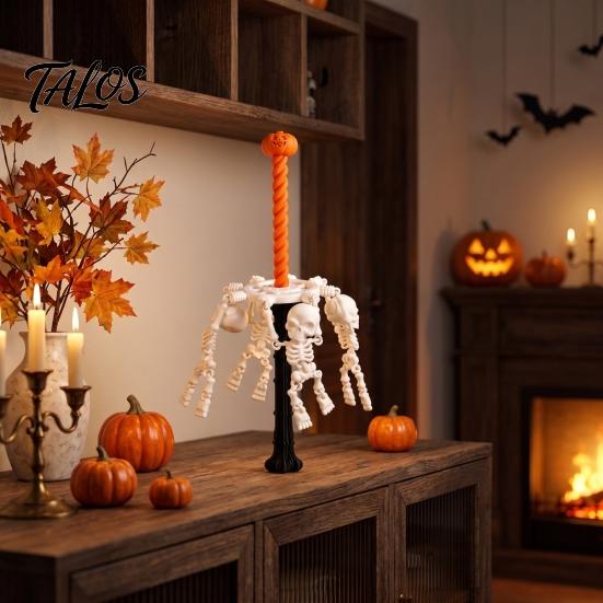 Unique Halloween Party Favors Rotatable Pumpkin Skull Wand Toy, 3D Printed Prop, Rotating Skeleton Sensory Toy Design Spinner for And Costume