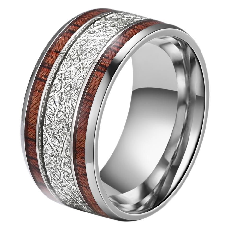 High-end Light Luxury Style Retro Cool Spider Steel Color Three-line Ring