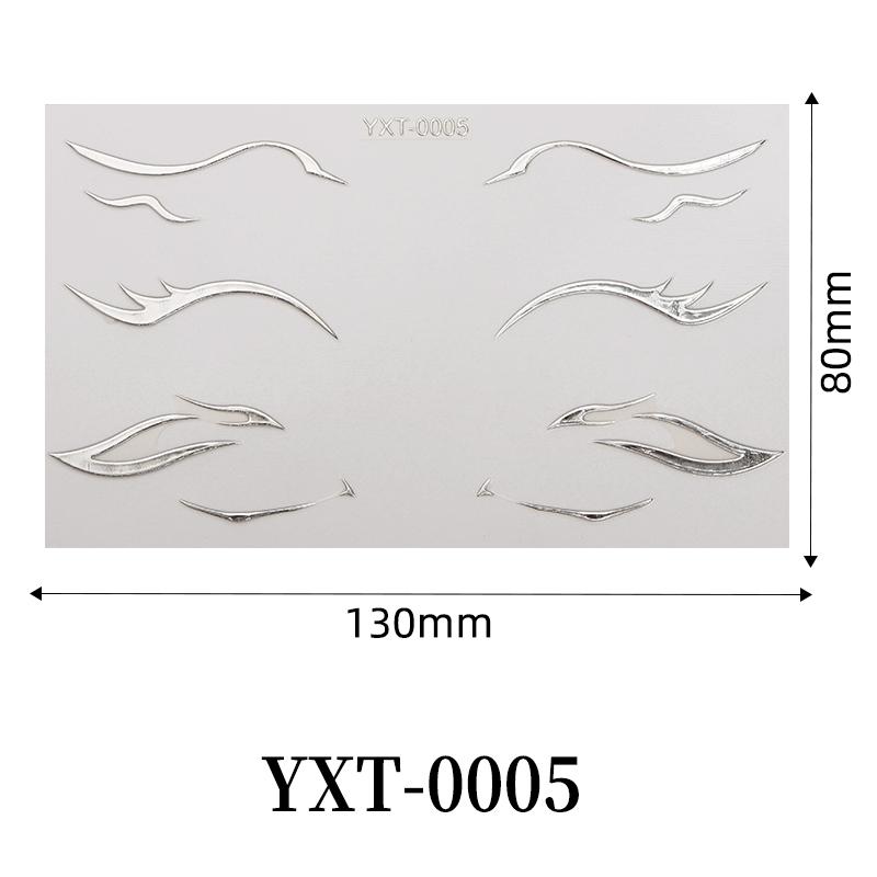 Butterfly Tattoo Sticker and Face Tattoo Sticker with Gold Foil for Stage Makeup and Photo Shoots Gold Foil Eyeliner Stickers