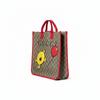 Gucci X little miss сумка-тоут с совместным брендингом и принтом GG Supreme с мультяшными персонажами, кожаная сумка-тоут, детский стиль, бежевый и темно-коричневый