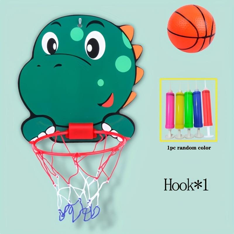 1pc Children's Basketball Stand Sports Toys Basketball Hoop Kit Cartoon Creative Animals Children's Hanging Portable