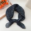 60cm Flower Print Cotton Bandanas Square Scarf Women Girls Headband Accessories Hairscarf Hairscarf