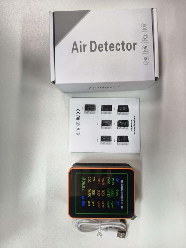 10 в 1 монитор качества воздуха PM2.5 PM10 CO CO2 TVOC HCHO AQI Температура Влажность и просмотр кривой