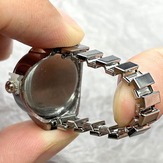 Часы с круглым зеленым циферблатом и эластичным ремешком из нержавеющей стали, элегантные мужские и женские часы для пар, кольцо на палец, подарок на день рождения, модные аксессуары