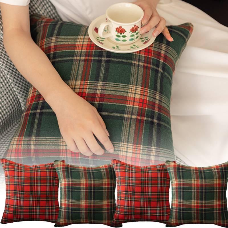 Рождественские клетчатые наволочки Чехол для подушки Кровать Диван Накидка Чехол для подушки Молния