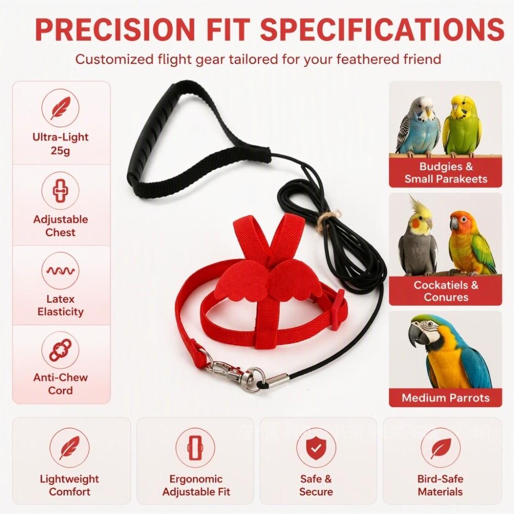 Adjustable Bird Flying Harness Lightweight Pet Bird Harness Small Bird Harness For Parrots
