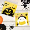 Self Adhesive Treat Bags 100 Pcs Small Halloween Bags Seal Clear Candy Dessert Snack Cookie Trick or Party Favors for Holiday Cute Cartoon Pouches