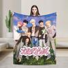 Kpop PLAVE Caligo pt Фланелевое одеяло Теплое постельное белье Пледы для домашнего декора Кемпинга Графическое покрывало Покрывало для дивана-кровати