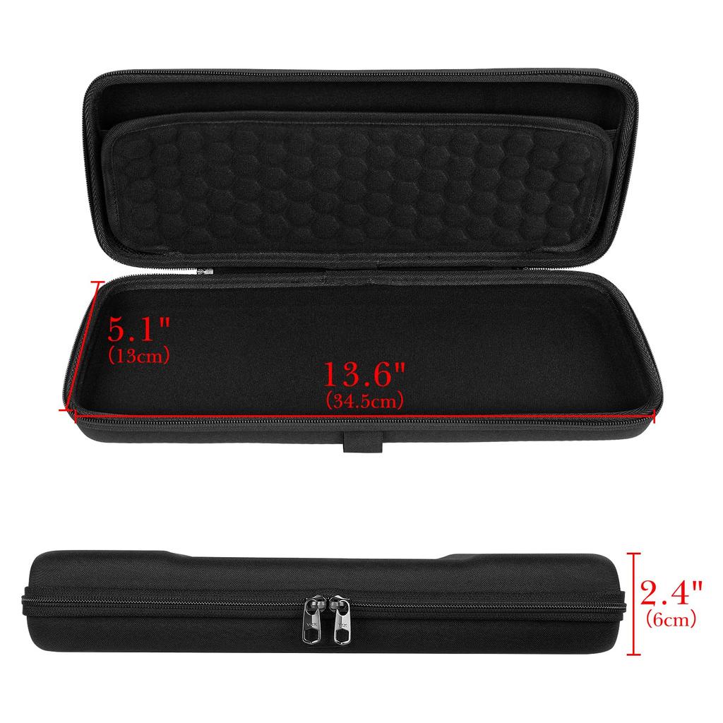 Linkidea Hard Travel Case Compact Keyboard Knob Computer 68 Keys Keyboard Carrying Storage Box Bag Compatible with Keychron Q2 V2 FNATIC STREAK65 ASUS